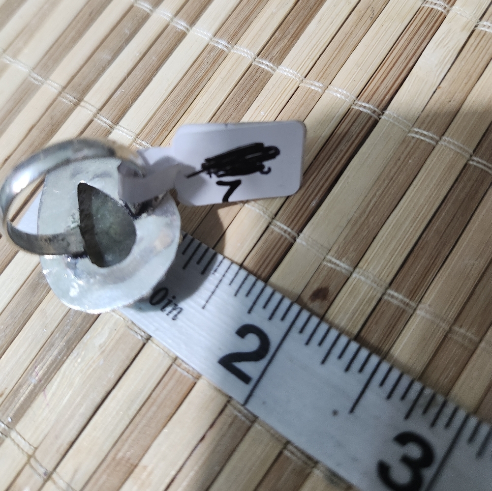 Handmade Labradorite Silver Ring Size 7.5 - Picture 4 of 7